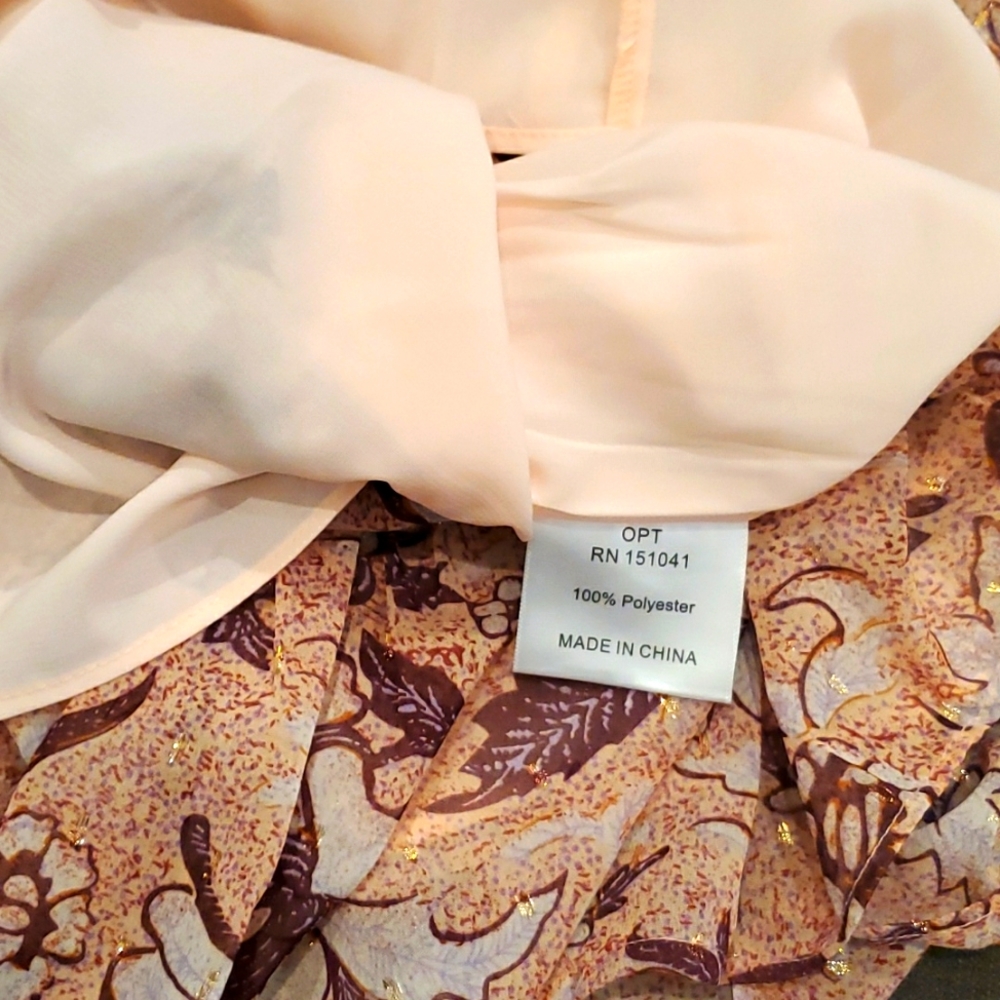 💎O.P.T Long Sleeve Bohemian Pink & Gold Mini Dress - Picture 8 of 8